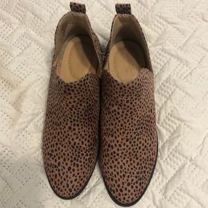Cheetah print booties